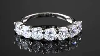 3.50 TCW Round Cubic Zirconia Wedding Band In Platinum Over .925 Sterling Silver