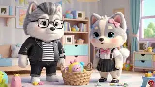 Russian | Уборка игрушек с папой Нику | Cleaning Up Toys with Papa Niku