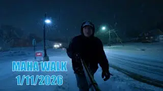 1/11/2026 Walking With J.Beau MAHA 6 Mile Walk SNOWING - Iran, Venezuela, Davos, Globalism, Cuba