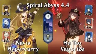 [SPIRAL ABYSS 4.4] Navia Hypercarry ft. Hu Tao Vaporize - Genshin Impact