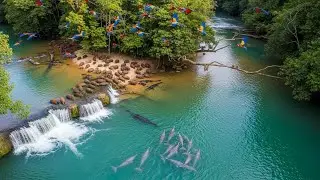 Amazon Rainforest Walk: Hidden Waterfall &ndash; Misty Jungle ASMR | No Music 4K