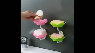 1Pcs Flower Soap Rack Drain Double Layer Storage Bathroom Supplies Toilet Wall Hanging