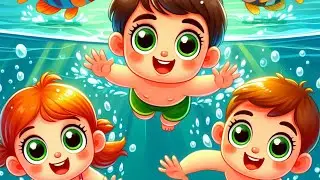 Copiii se distreaza si inoata in mare - Cantece pentru copii (desene animate) | Cip-Cirip