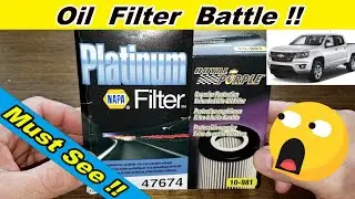 Napa Platinum Oil Filter 47674 Cut Open vs. Royal Purple Oil Filter 10-981 Cut Open