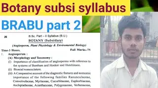 Bsc part 2 Botany Subsidiary syllabus