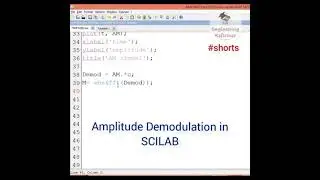Amplitude Demodulation in SCILAB | AM Demodulation #shorts,  #shortsbeta