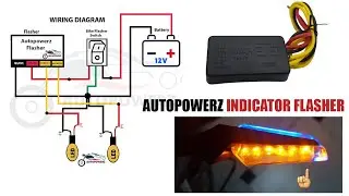 AUTOPOWERZ&reg; Universal for Bike Hazard Flasher, Waterproof 22 Patterns Flasher Relay for Indicators