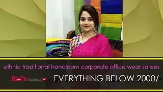 Everything Below 2000/- || Ethnic Traditional Handloom Daily Wear Sarees (28th July) - 26JP