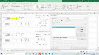 Solving LP Problem using EXCEL