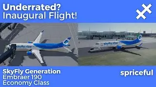 (ROBLOX) SkyFly Generation | Embraer 190 INAUGURAL | Economy Class