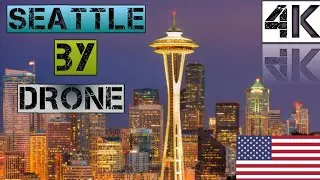 Downtown Seattle Washington United States Drone View 4k