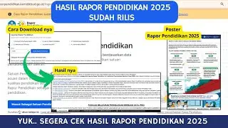 RAPOR PENDIDIKAN 2025 TELAH RILIS DAN BISA LANGSUNG CEK HASIL NYA