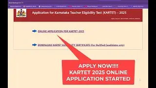 #KARTET_ 2025 ONLINE Application STARTED!!! 23-10-25 (LAST DATE 9-11-25)