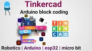 Arduino block coding in tinkercad | RGB LED light