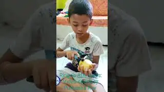 Ringo's Vegetable cutting skills,helping mom in day to day kitchen work