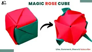 Origami rose | Magic rose cube | antistress toy from paper | transformer #origamirose #subscribe