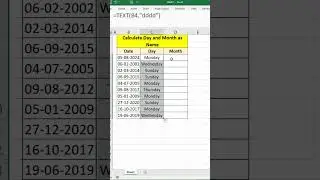 Excel trick to extract month and year | #excel #ytshorts #shorts