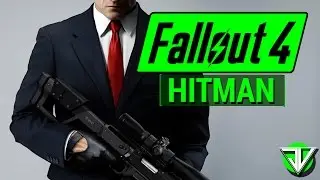 FALLOUT 4: Agent 47 HITMAN Sniper Assassin Character Build!