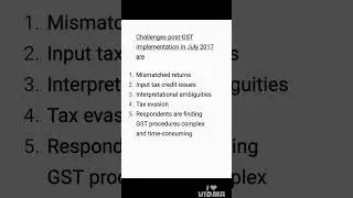 Challenges for GST          #gst #issues