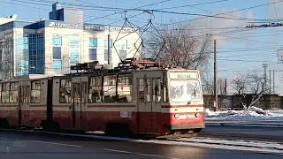 #трамвай ЛВС86К 5121 по 🟦48🟦. От Кушелевки до Торжковского рынка. #санктпетербург 