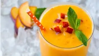 Mango and Peach shake with Sprite -Easy And quick Shake Recipe - Mango and peach Smoothie