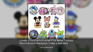 Lovely Characters Enamel Pins Metal Cartoon Movie Brooch Backpack Collar Lapel Badges Men Women