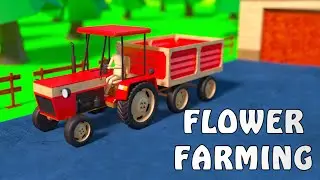 🚜 Tractor Planting Flowers | Modern Farming Machinery in Action 🌻🌱