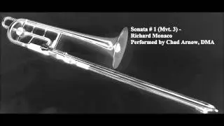 Sonata #1 (mvt. 3) - Richard Monaco.  Performed by Chad Arnow