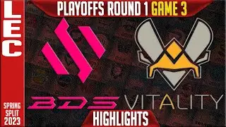 BDS vs VIT Highlights Game 3 | LEC Playoffs 2023 Round 1 | Team BDS vs Team Vitality G3