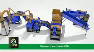 ECOGOLD 400. Линия по переработке резины производительностью 400 кг/час