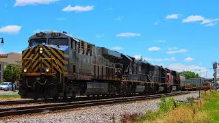 CN 2767 and IC 1018/1027 Lead CN M347 Past Burlington, WI. 6-30-24