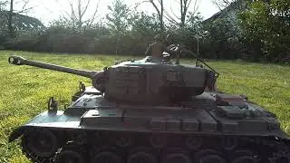 2021 03 24 1/16 RC HL M26 Pershing Tank Battles Tiger IIB (P) in a War Thunder like confrontation