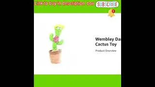 Wembley Dancing Cactus Toy  Funny Cactus Talking Toy for Baby Kids Educational Musical Rechargeable