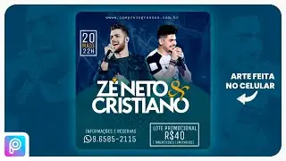 COMO FAZER FLYER PELO CELULAR COM O #PICSART