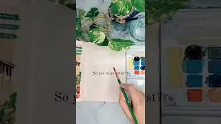 You're an Artist | #short #japan #japanese #watercolor #watercolorart #art  #painting
