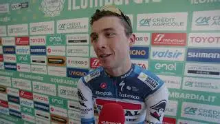 Andrea Bagioli - Interview at the finish - Il Lombardia 2023