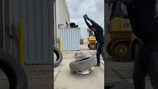 Tire Parkour  #tireguy #tiredoctor #tires #tiretech #shorts #parkour
