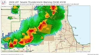 Severe Thunderstorm Warning for DeKalb and Kane Counties. (EAS 746) 8/16/24.