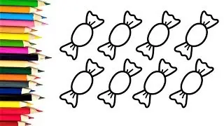 Candy Coloring Book How to Draw Candy Coloring Pages for Baby | Coloring and Drawing for Kids