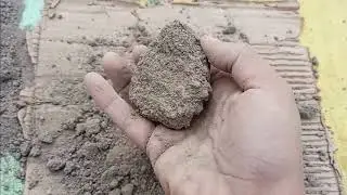 Crushing a hard rock sandy clays 🤤 Dusty texture 
