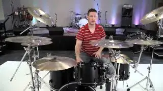 3 Cymbals, 2 Toms & Snare Mounted to One GSVMS Stealth Kit #9