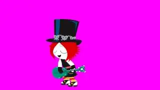 Ruby Rock Guitar Loop - Ruby Gloom - Green Screen