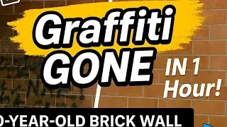 Graffiti Removal Houston | 100-Year-Old Downtown Brick Wall Restored &ndash; No Pressure Damage