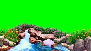 Waterfall green screen video/ waterfall green screen/ no copyright video #ranacomenti