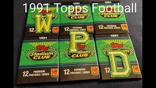 1991 Topps Football Stadium Club - 6 Pack Rip / Favre Hunting!