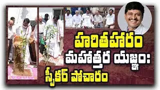 Speaker Pocharam Srinivas Reddy Praised Green Challenge Programme | MP Santosh Kumar TRS | GT TV