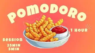 1 Hour Pomodoro Timer 🌅 | Sunset Aura Focus Session 🍔🍟 | Study, Work & Deep Concentration