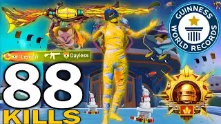 88 KILLS!😍 BEST AGGRESSIVE RUSH GAMEPLAY With YELLOW MUMMY SET🔥PUBG MOBILE
