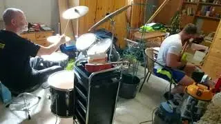Mexxberg and his father playing some Heavy Metal music.