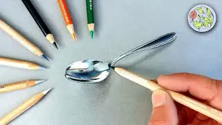 Drawing of a Realistic Spoon in Time Lapse - Hyperrealistic Art in Timelapse